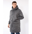 Пальто утепленное серого цвета Armani Exchange