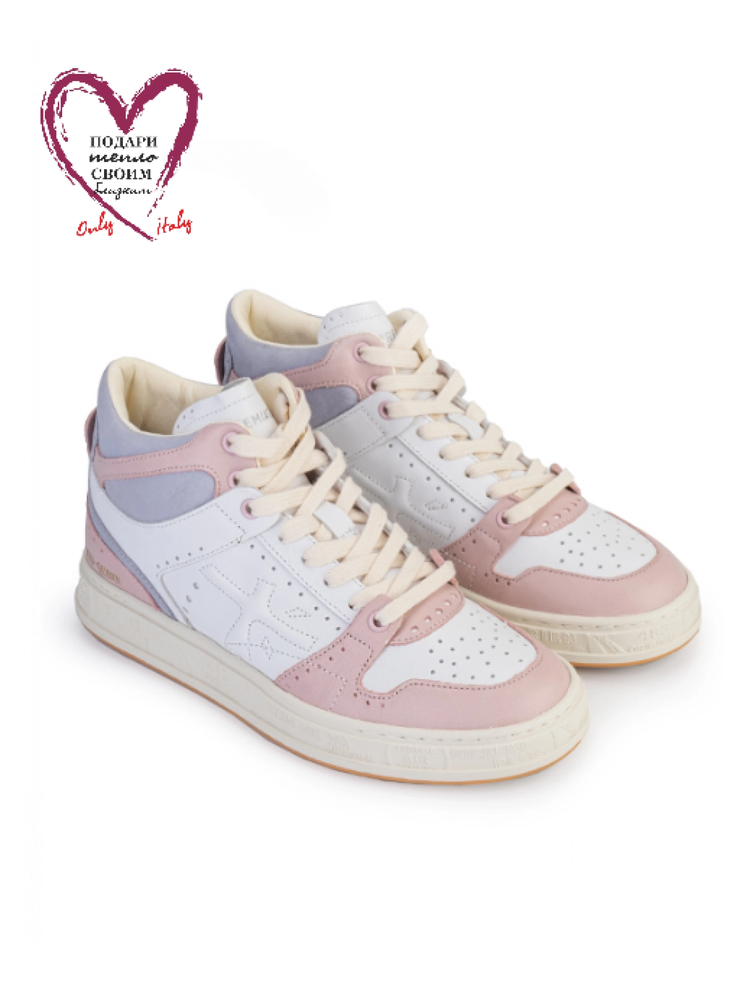 Высокие кеды в комбинированной расцветке на плоской подошве Premiata Midquin 6309