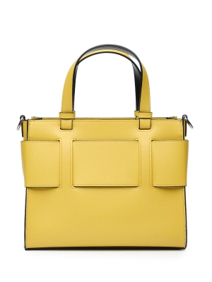 Сумка-тоут в желтом цвете с брендированной пряжкой Armani Exchange