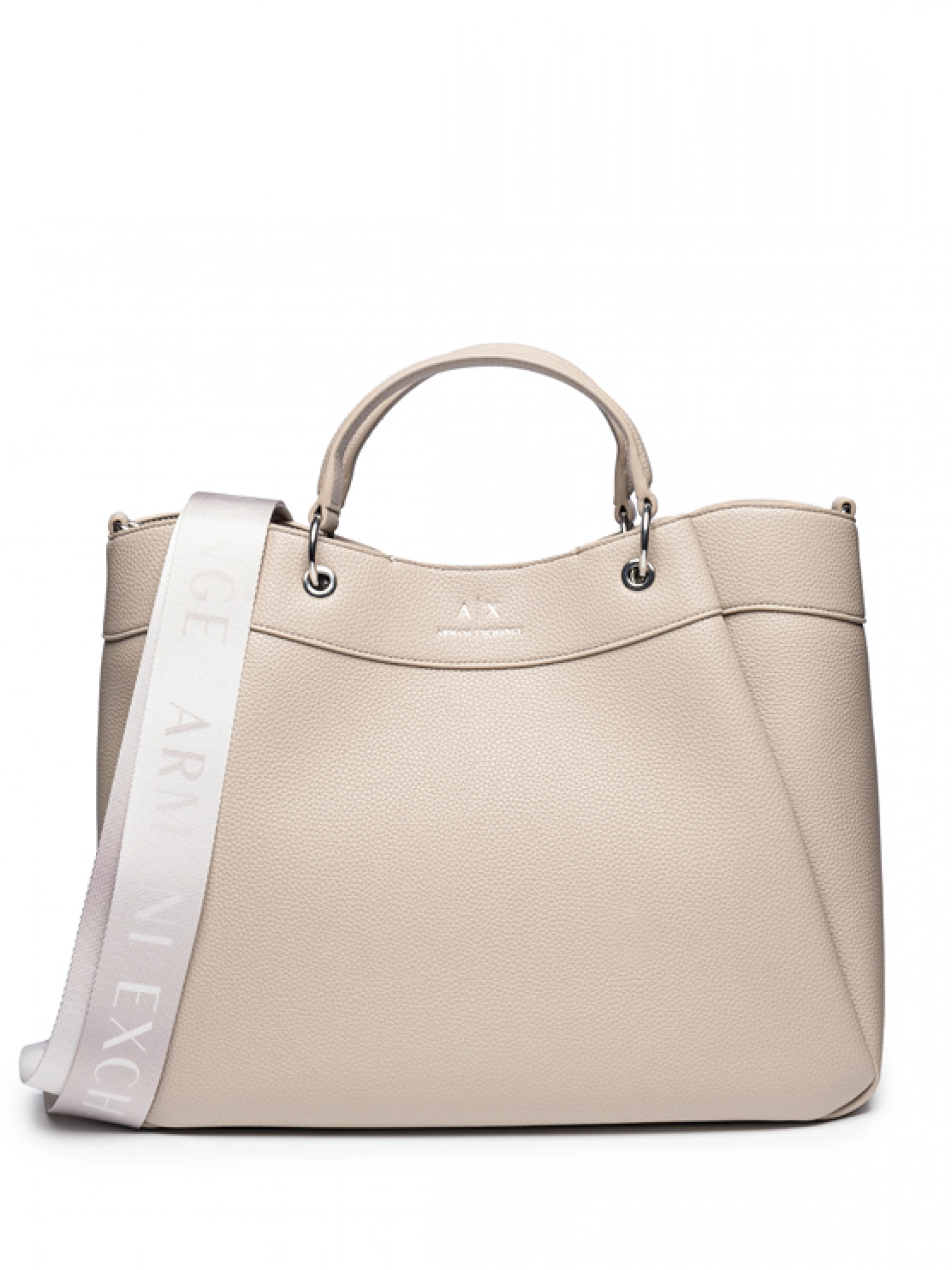 Сумка тоут бежевого цвета medium Armani Exchange