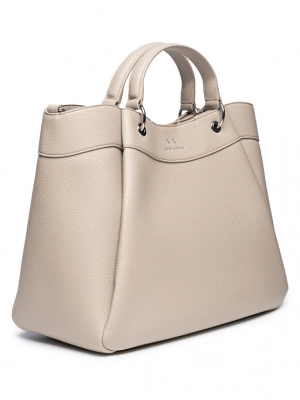 Сумка тоут бежевого цвета medium Armani Exchange