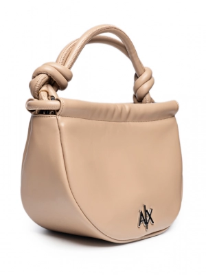 Сумка хобо пудровго цвета Armani Exchange
