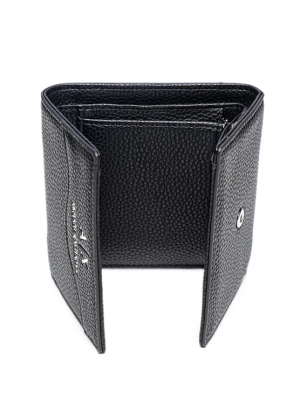 Кошелек черного цвета с надписью лого бренда Armani Exchange