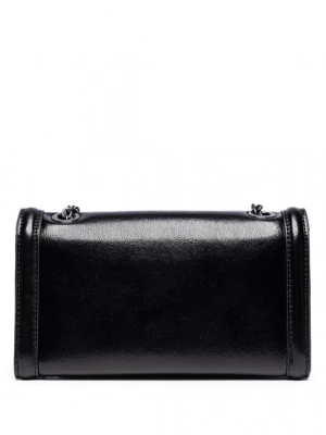 Сумка-клатч черного цвета на цепочке серебристого цвета Armani Exchange