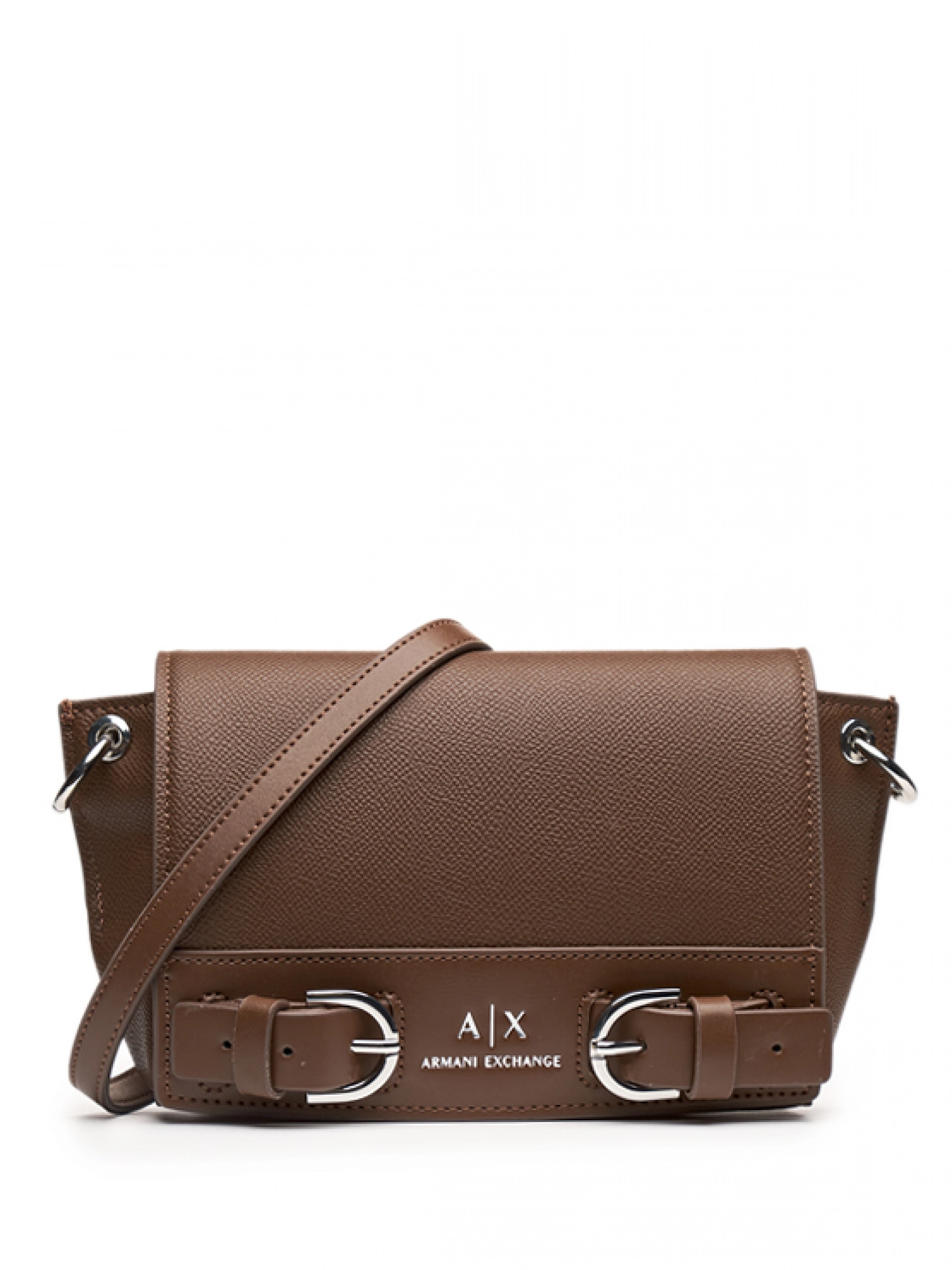 Сумка кроссбоди в коричневом цвете с ремешком Armani Exchange