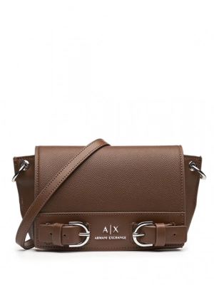 Сумка кроссбоди в коричневом цвете с ремешком Armani Exchange