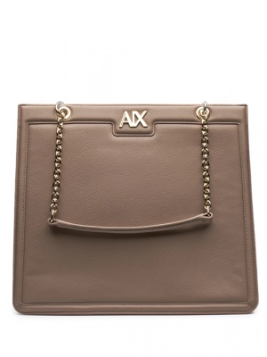 Сумка тоут в бежевом цвете Armani Exchange