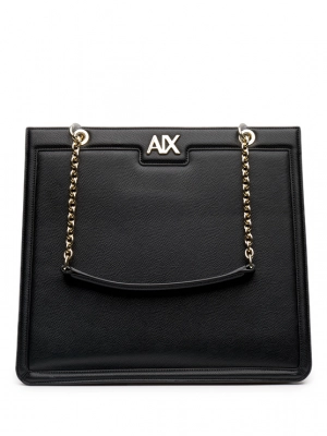 Сумка тоут в черном цвете Armani Exchange