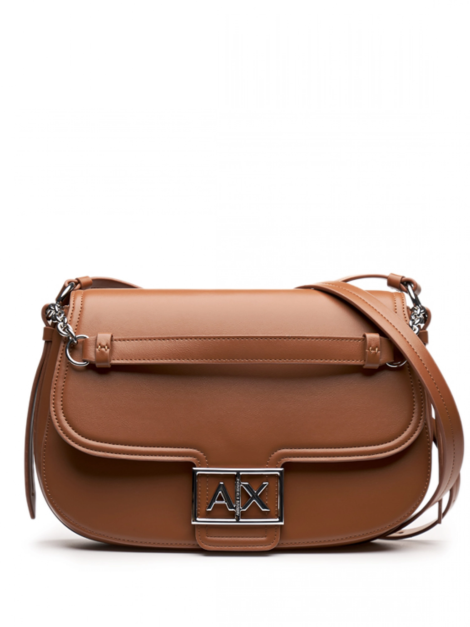 Сумка кроссбоди рыжего цвета с дополнительным ремешком Armani Exchange