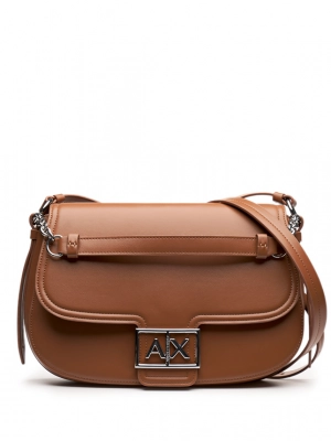 Сумка кроссбоди рыжего цвета с дополнительным ремешком Armani Exchange