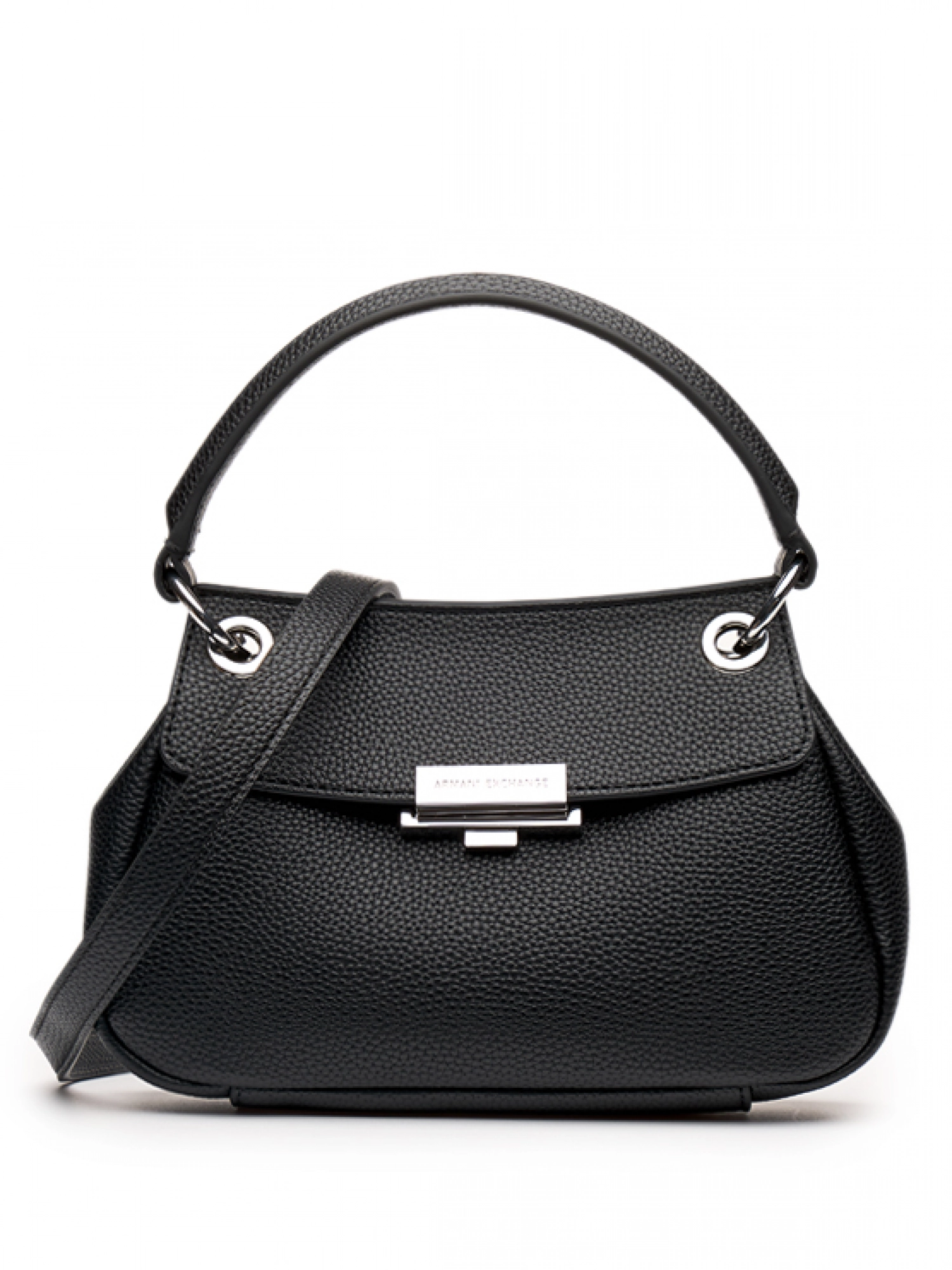 Сумка почтальон в черном цвете с ручками Armani Exchange