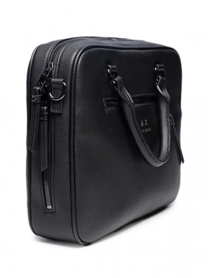 Сумка портфель в черном цвете с логотипом бренда Armani Exchange