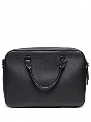 Сумка портфель в черном цвете с логотипом бренда Armani Exchange