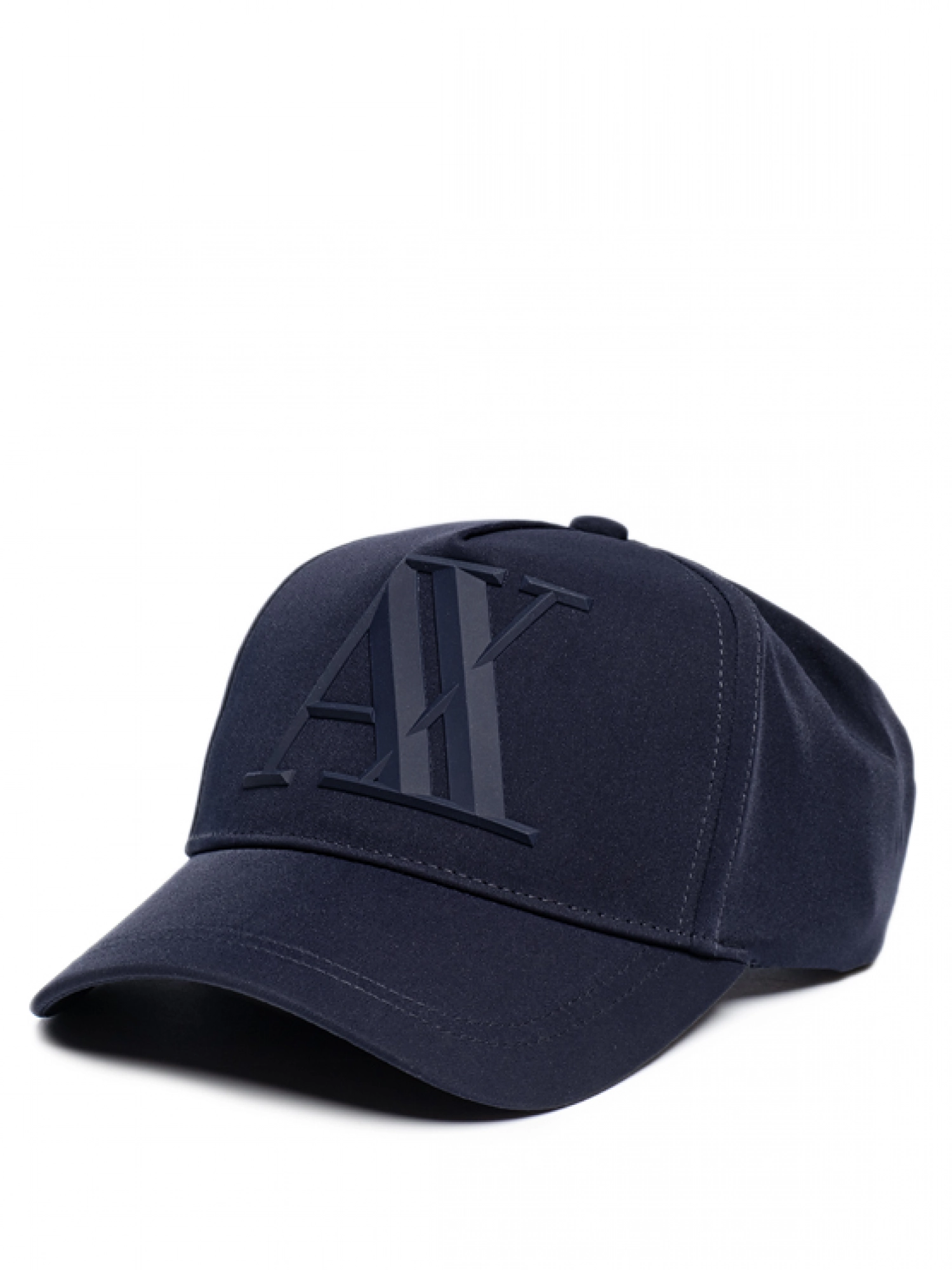 Бейсболка темно-синего цвета с объемным лого бренда Armani Exchange Бейсболка темно-синего цвета с объемным лого бренда Armani Exchange