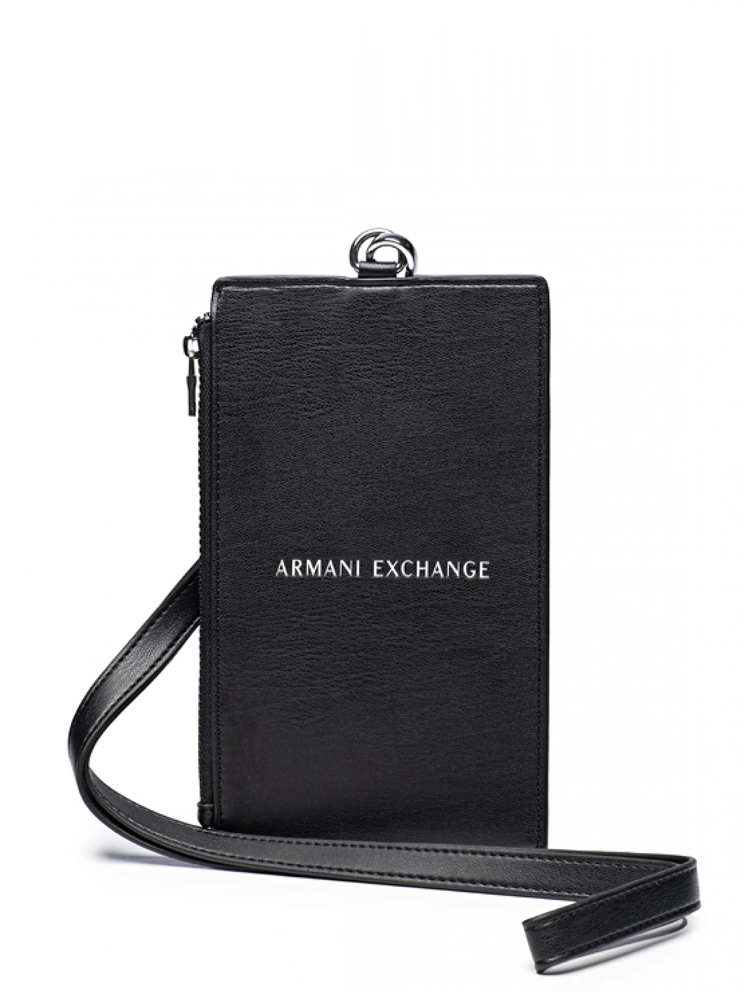Сумка для телефона черного цвета на ремешке Armani Exchange
