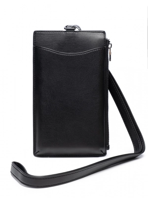 Сумка для телефона черного цвета на ремешке Armani Exchange