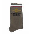 Носки цвета хаки с лого бренда Aeronautica Militare