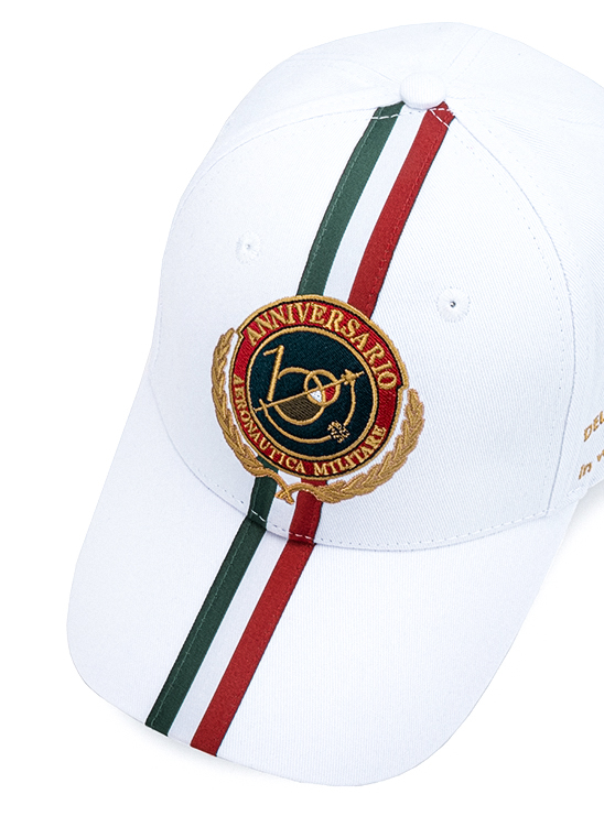 Бейсболка белого цвета с логотипом Aeronautica Militare