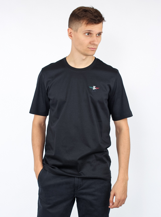 Черная базовая футболка Aeronautica Militare