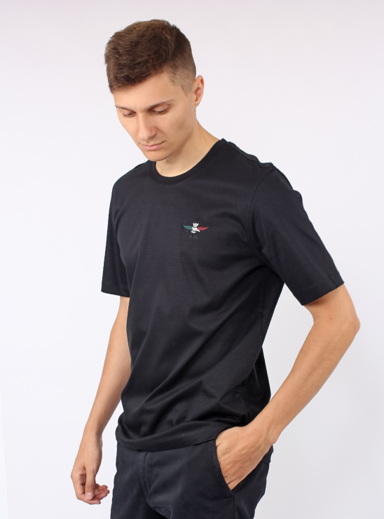 Черная базовая футболка Aeronautica Militare