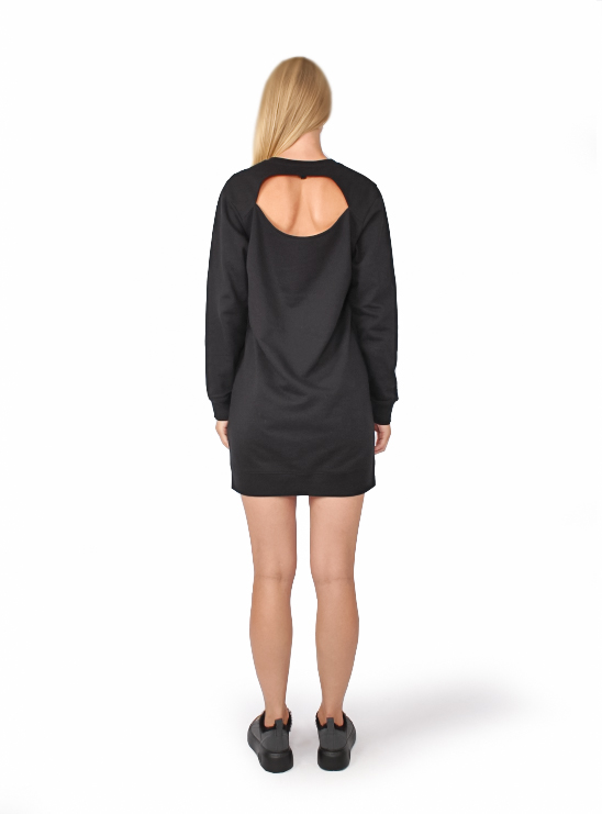 Черное платье свитшот Armani Exchange