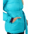 Куртка с ремнем и капюшоном голубого цвета Armani Exchange