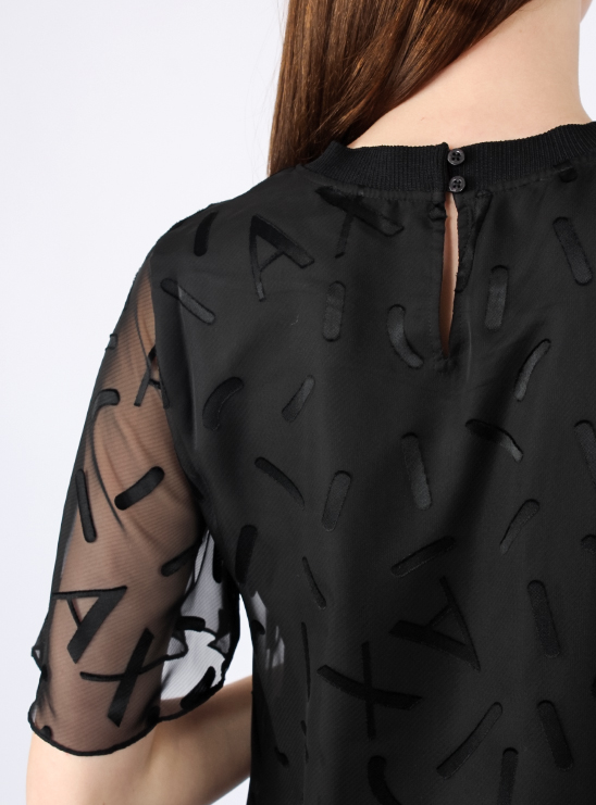 Черное платье миди Armani Exchange