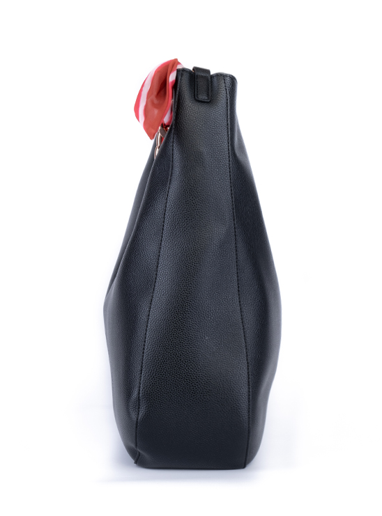 Черная сумка ковш размера макси экокожа Armani Exchange