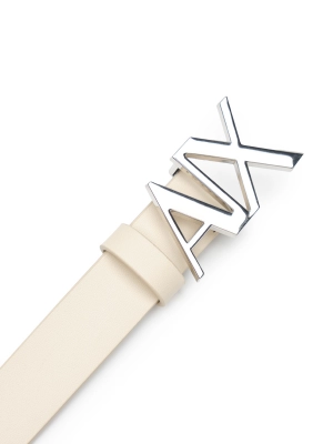 Ремень в бежевом цвете с брендированной пряжкой Armani Exchange Ремень в бежевом цвете с брендированной пряжкой Armani Exchange