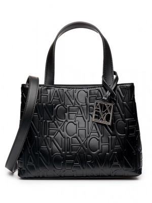 Сумка тоут мини в черном цвете с дополнительным ремешком Armani Exchange