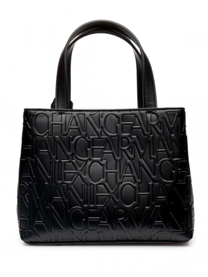 Сумка тоут мини в черном цвете с дополнительным ремешком Armani Exchange