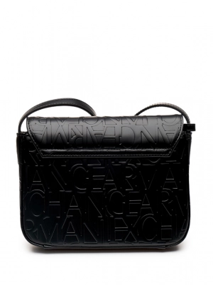 Сумка кроссбоди в черном цвете с логоманией Armani Exchange