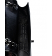 Черная сумка кросс-боди на серебряной цепочке Armani Exchange
