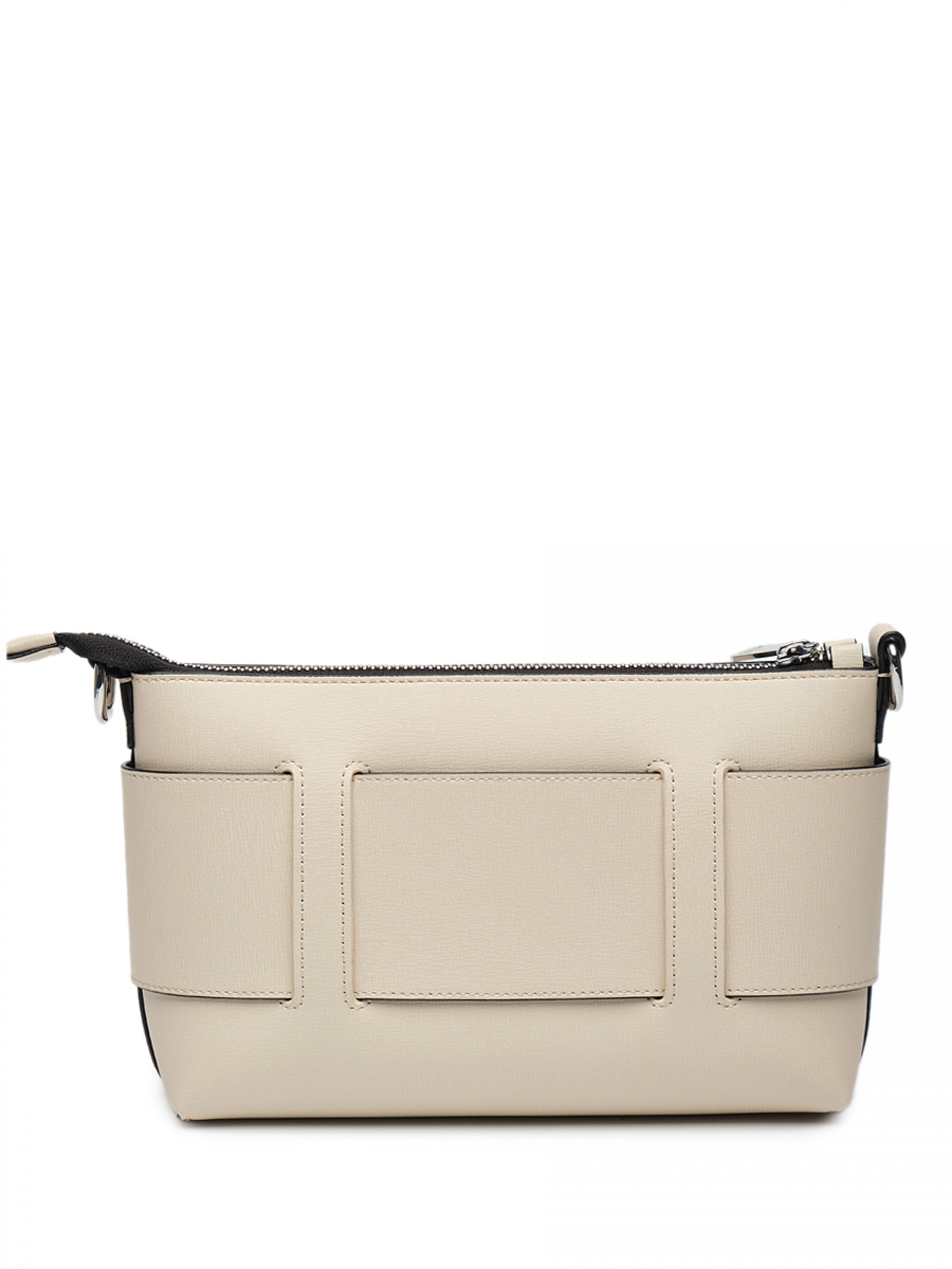 Сумка кросс-боди в бежевом цвете с коротким ремешком и брендированной пряжкой Armani Exchange