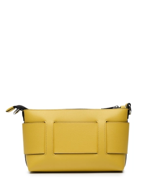 Сумка-тоут в желтом цвете с коротким ремешком и брендированной пряжкой Armani Exchange