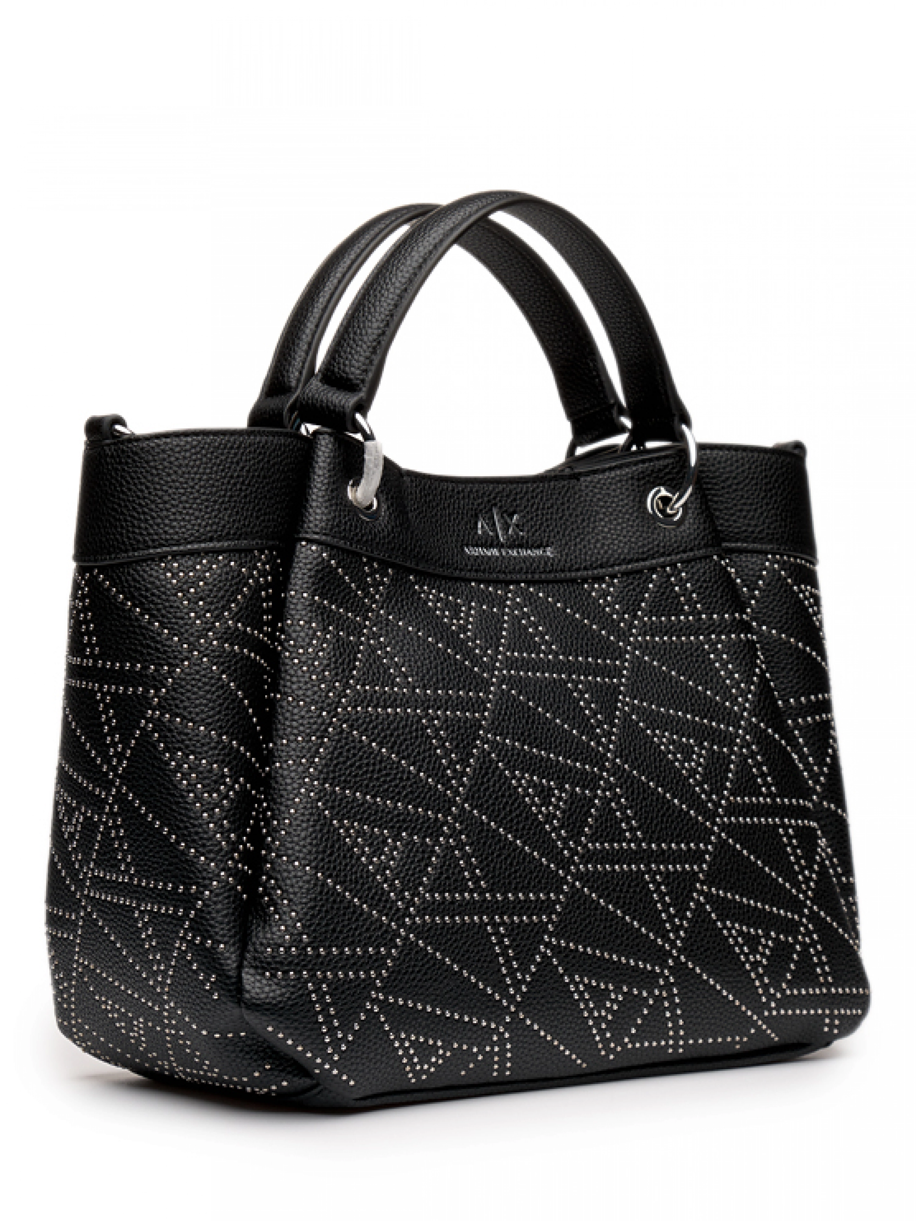 Сумка тоут в черном цвете с дополнительным ремешком Armani Exchange