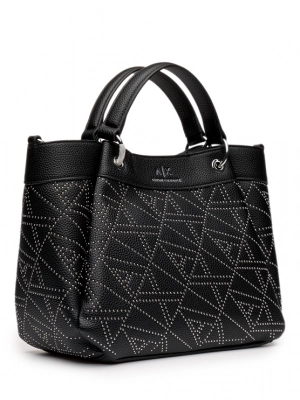 Сумка тоут в черном цвете с дополнительным ремешком Armani Exchange