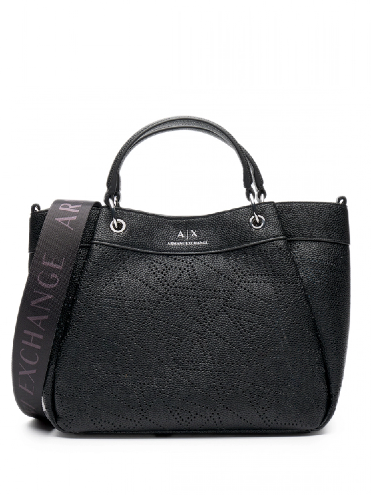 Сумка тоут черного цвета medium Armani Exchange