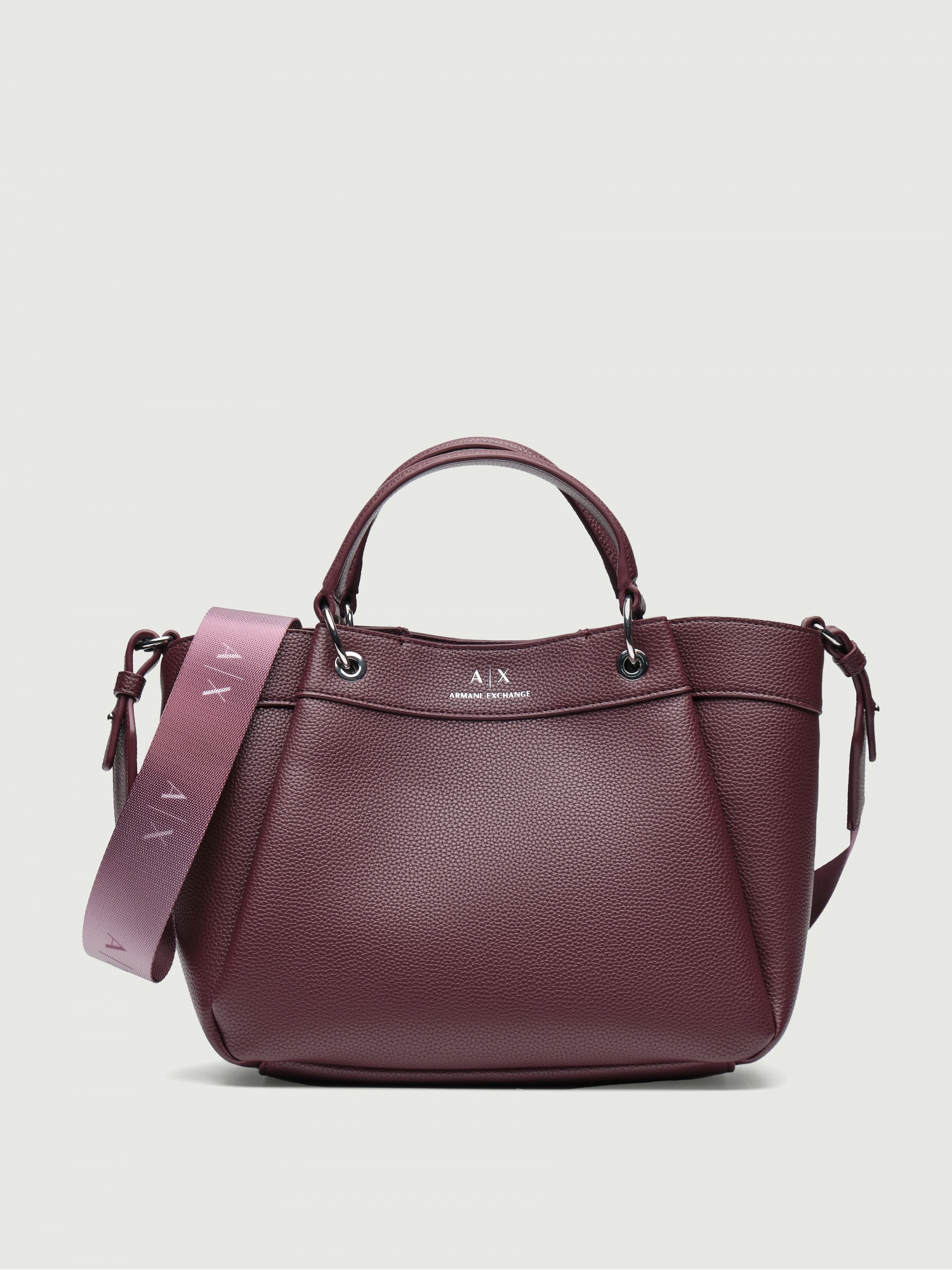 Сумка тоут в бордовом цвете Armani Exchange