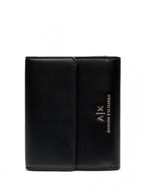 Кошелек в черном цвете с дополнительным карманом Armani Exchange