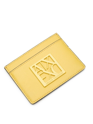 Кошелек в желтом цвете с брендированным логотипом Armani Exchange