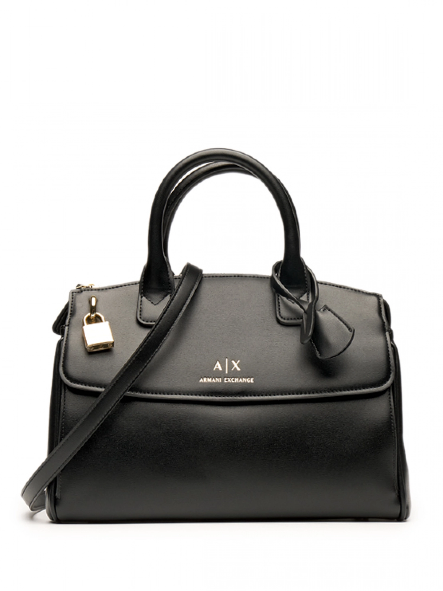 Сумка тоут в черном цвете с дополнительным ремешком Armani Exchange