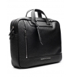 Черная сумка-портфель с названием бренда Armani Exchange