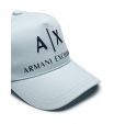 Бейсболка голубого цвета с надписью бренда Armani Exchange