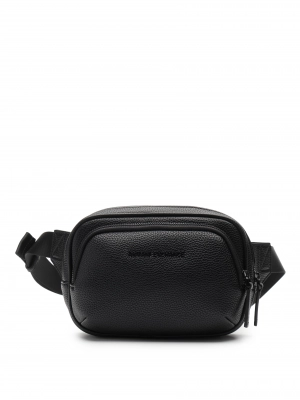 Поясная сумка Armani Exchange в черном цвете из экокожи