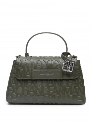 Сумка в цвете хаки с короткими ручками Armani Exchange