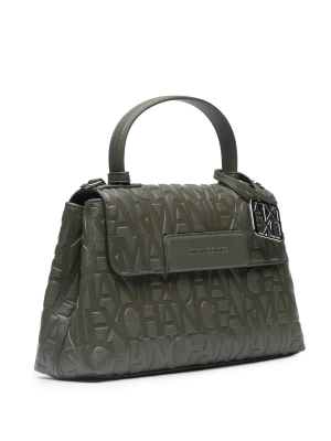 Сумка в цвете хаки с короткими ручками Armani Exchange