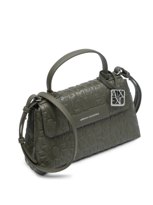 Сумка в цвете хаки с короткими ручками Armani Exchange