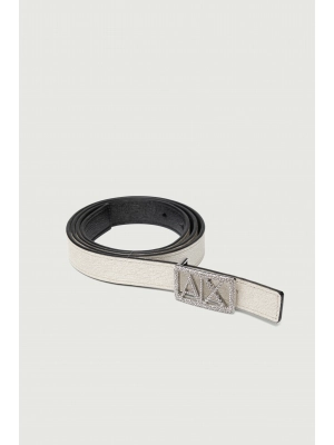 Ремень Armani Exchange в бежевом цвете с пряжкой лого бренда