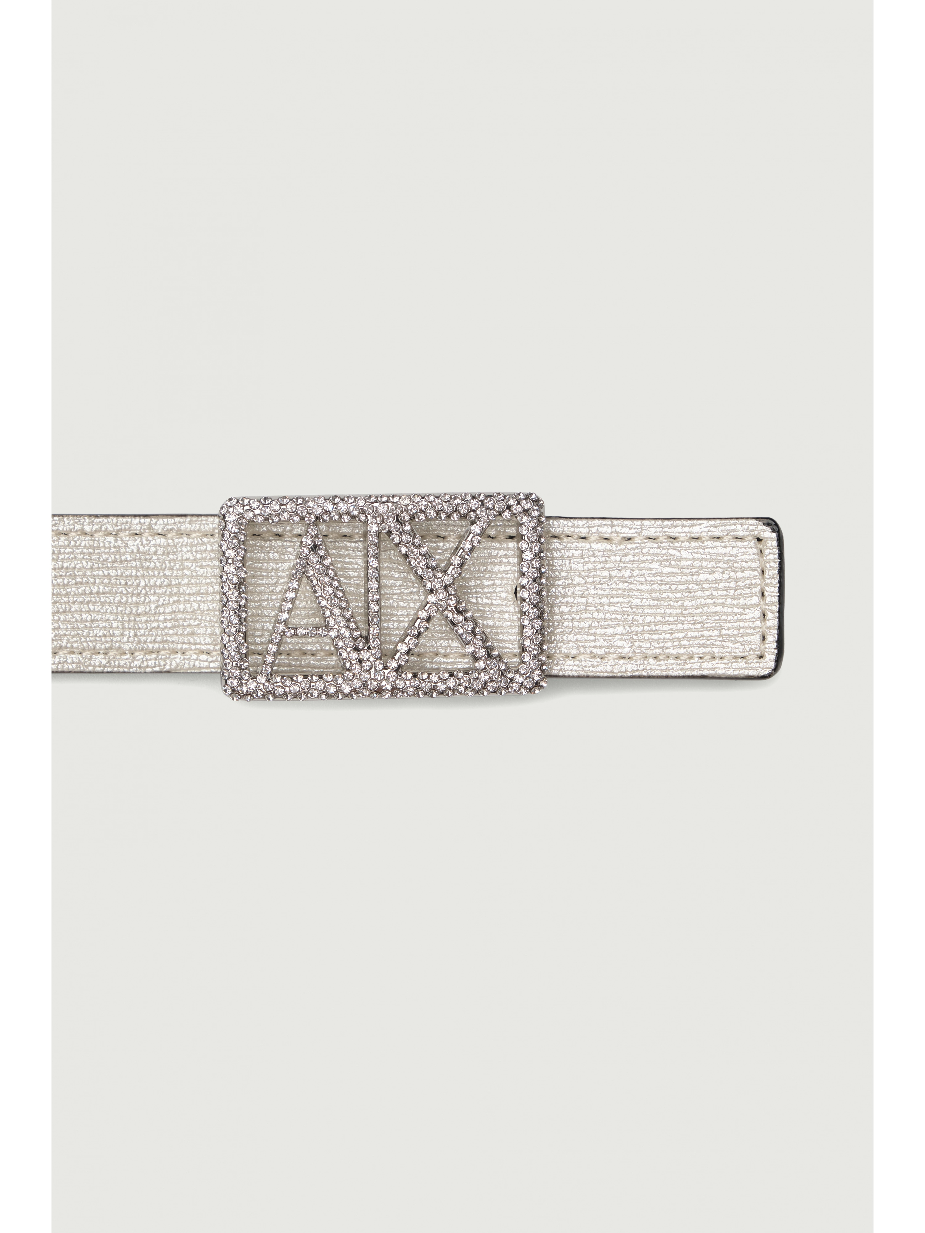 Ремень Armani Exchange в бежевом цвете с пряжкой лого бренда